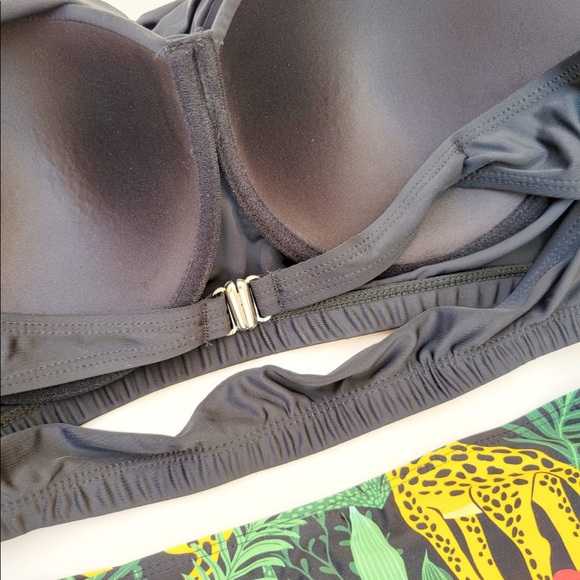 Tempt Me Women Two Piece Vintage Swimsuit Retro Halter Ruched High Waist Bikini - Picture 5 of 7